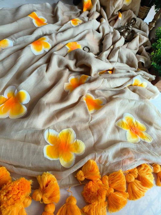 FLOWER PRINTED SAREE